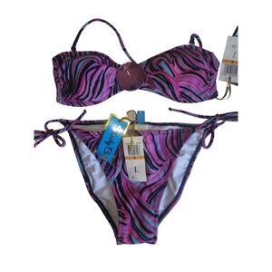 Sandy Bottoms 2-Piece Bikini – Multicolor – Women’s Size S – NWT